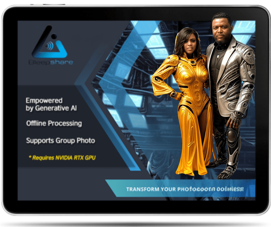 Bleepshare AI Photo Booth at an event